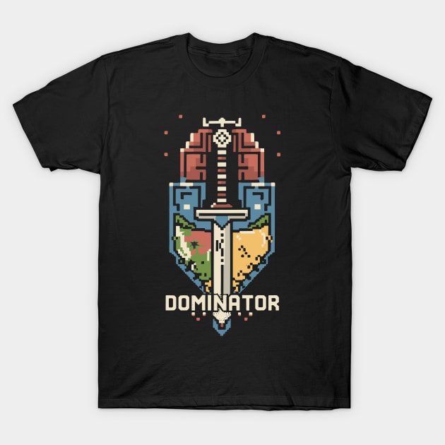 DOMINATOR 8bit Pixel retro gaming T-Shirt by XYDstore